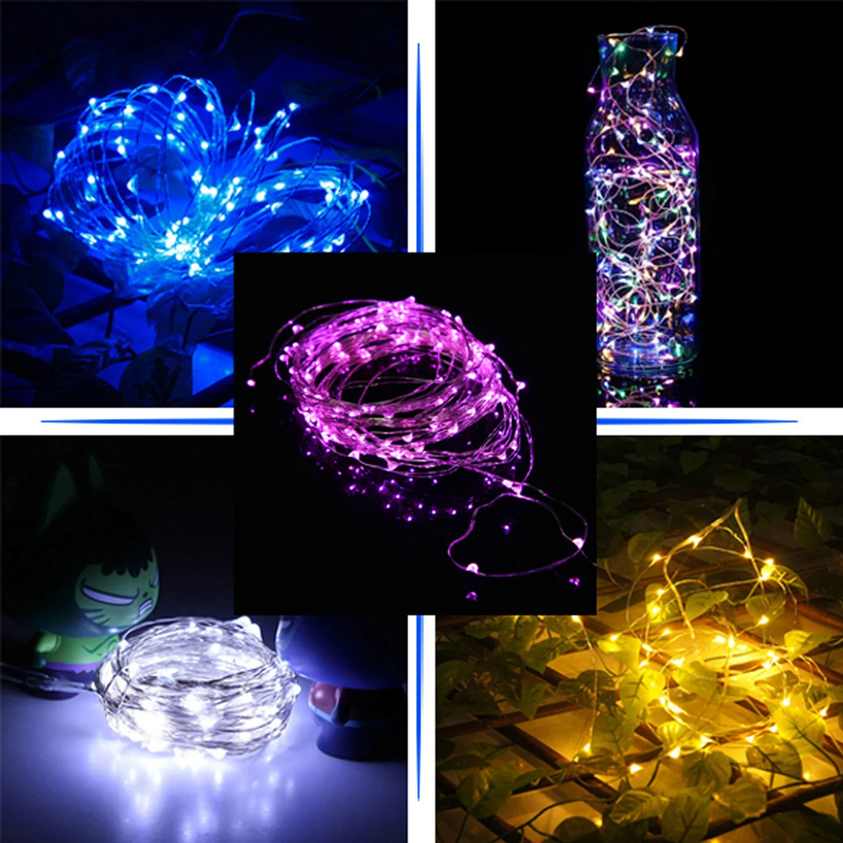 

3/5/10m LED Battery Micro Rice Wire Copper Fairy String Lights Party ,Chrismas