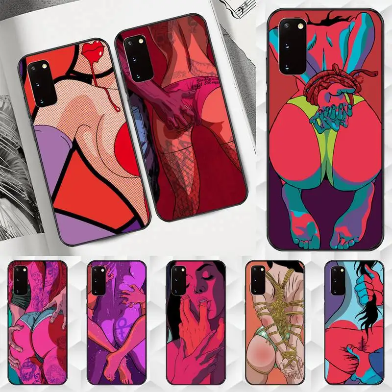

Sexy lady Red lips hot girl Phone Case for Huawei P40 P30 P20 P10 P9 P8 Pro lite Plus P SMART 2019 9 lite 2016 soft cover coque