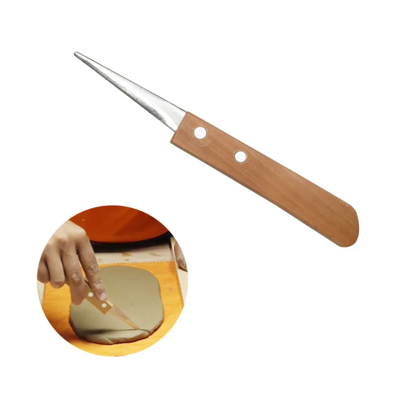 

Wooden Handle Cutting Mud Knife Pottery Tools DIY Ceramic Pottery Carving Polymer Clay Modeling Repair Knife Sculpture Tools