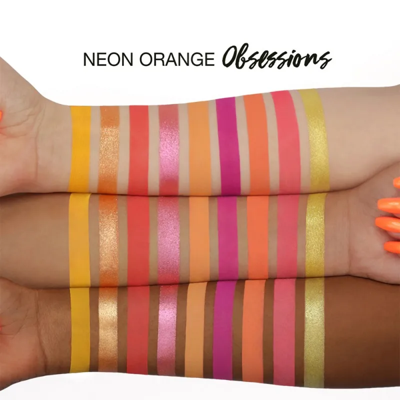 9 цветов светящиеся флуоресцентные блестки палитра теней для век мерцающие яркие