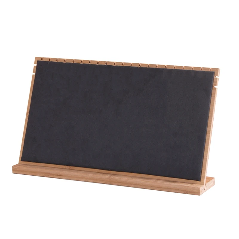 Vertical Detachable Bamboo and Wood Large Necklace Display Stand,Props