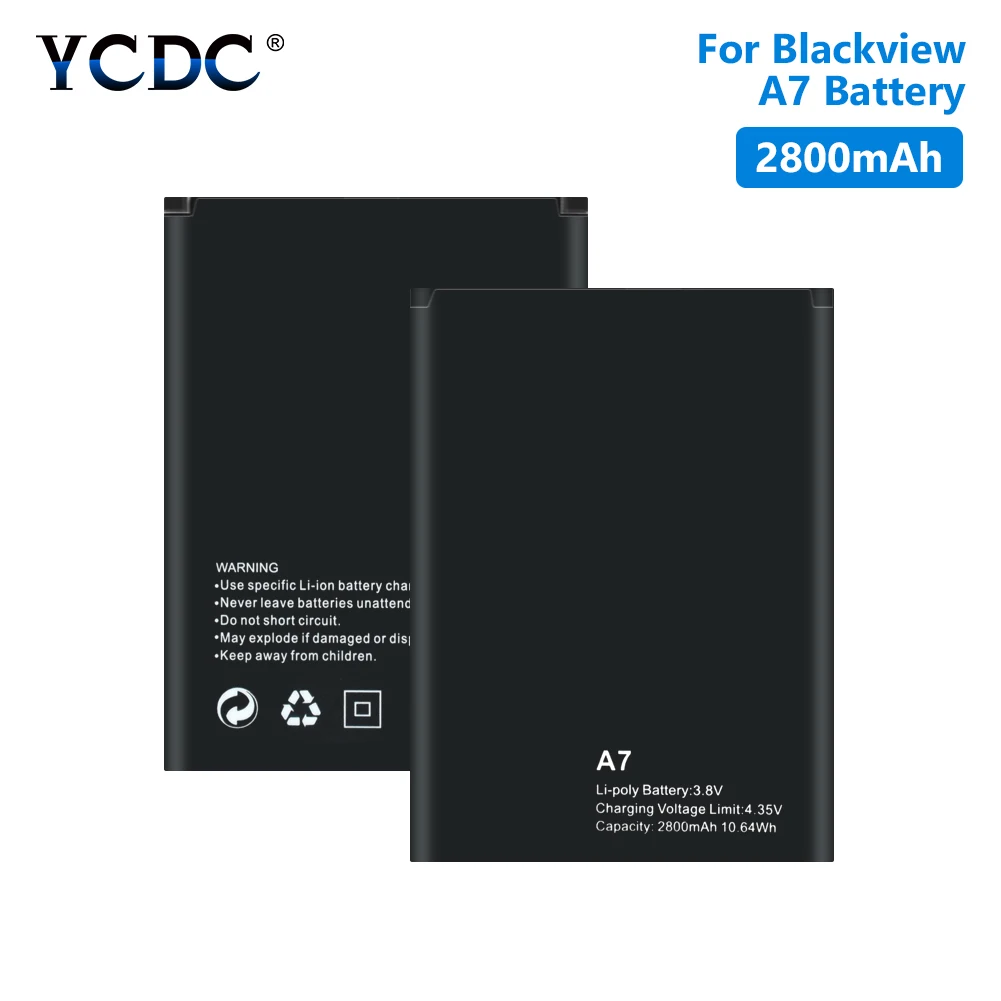 

High Quality YCDC 2800mAh Lithium Battery For Blackview A7 Mobile Phone Replacement Lithium Polymer Mobile Phone Batteries