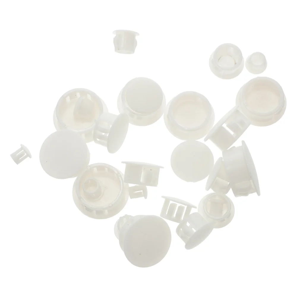 

27 Pcs 1 Bag Convenient Screw Caps Decorative Screw Snap Covers (White)