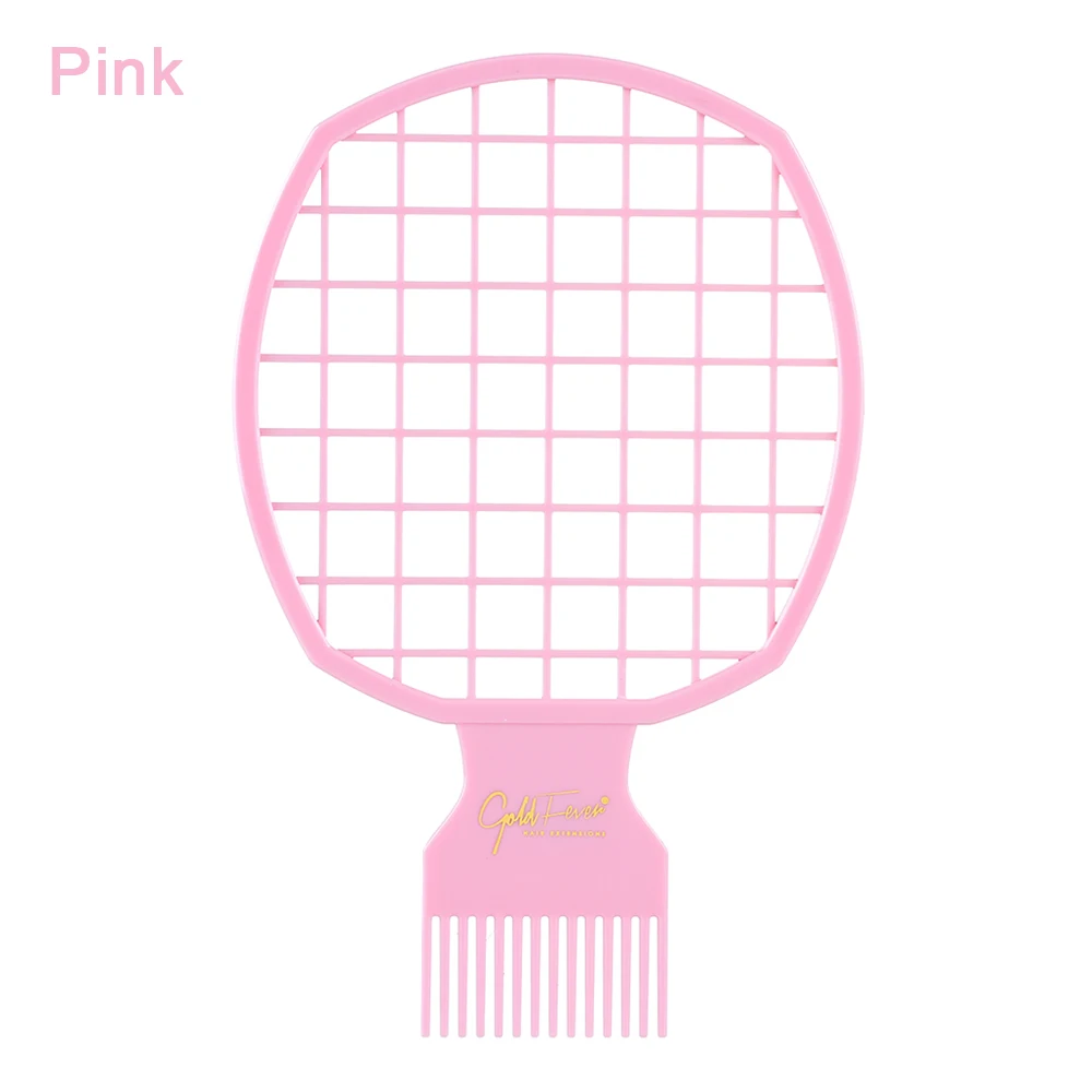 Pink Curly Twist Hair Comb Wave Curl Brush Curly Hair Braiders Tool Curl Coil Hairstyle Tool Afro Dreadlocks Braids Style Tool - Color: Pink