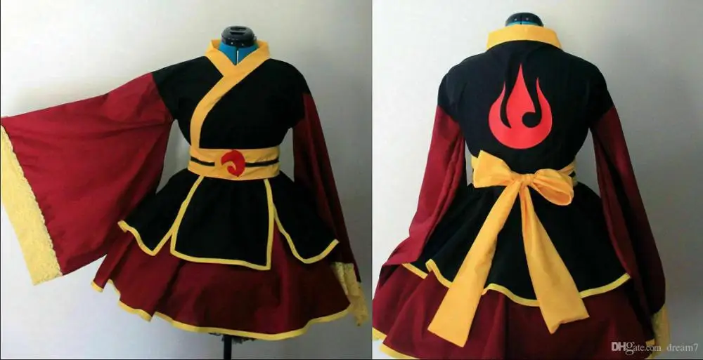

Аватар: Последний маскарадный костюм кимоно платье Kyoshi Warrior Suki azula косплей платье красное платье нация огня
