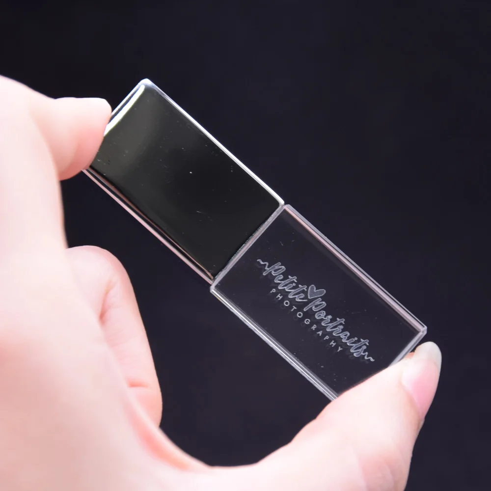 Изготовленный На Заказ 3D логотип изысканный флеш-накопитель с кристаллами 2 0 Usb 4