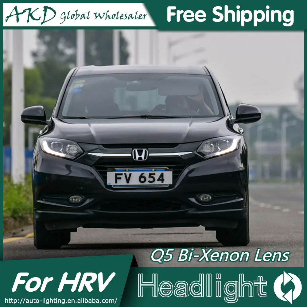AKD автостайлинг для HRV фары 2014-2016 светодиодный ные DRL Биксеноновые линзы дальний