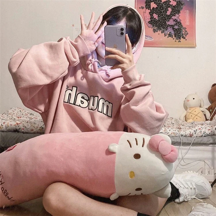 4 размера M-2xl повседневные свободные с буквенным принтом большие винтажные Ретро