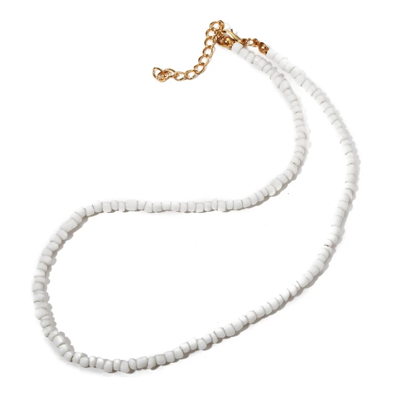 51211 hanzhishang new simple white pine stone neck chain creative rice bead clavicle | Украшения и аксессуары