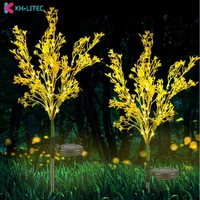 outdoor waterproof led solar light color rape blossom garden stake light lawn pathway party wedding yard decorative flower lamp