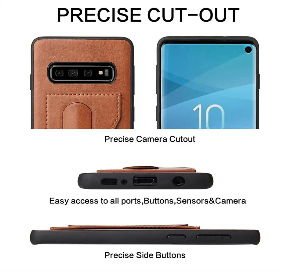 Стиль Невидимый встроенный кронштейн чехол для Note8 Note9 Note10 чехол Модный тонкий держатель для карт для samsung S8 S9 S10 Plus чехол