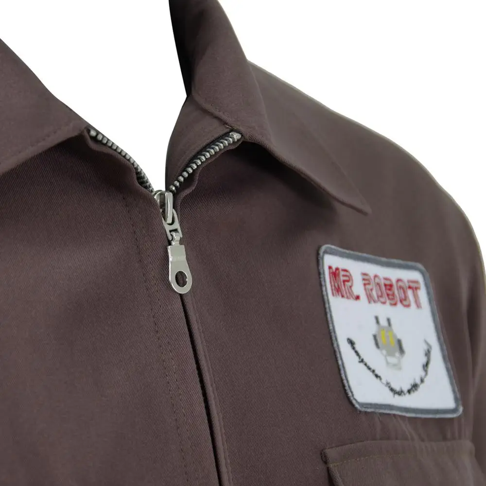 

Cosdaddy Elliot Alderson Cosplay Costume Brown Jacket Robot Cosplay Zipper Coat Men's Winter Jacket