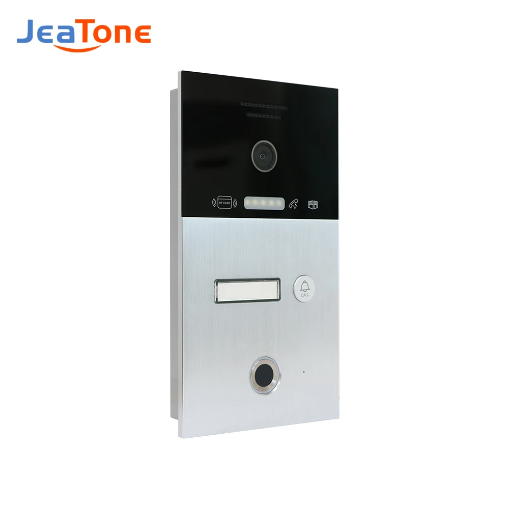 JeaTone Fingerprint SIP Waterproof Doorbell Doorphone Password ID Card For Video Intercom Digital System87253