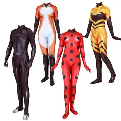 Рена Руж костюм божьей коровки Кошка Noir queen Bee Volpina Alya Drangon Жук Костюмы 3D печати