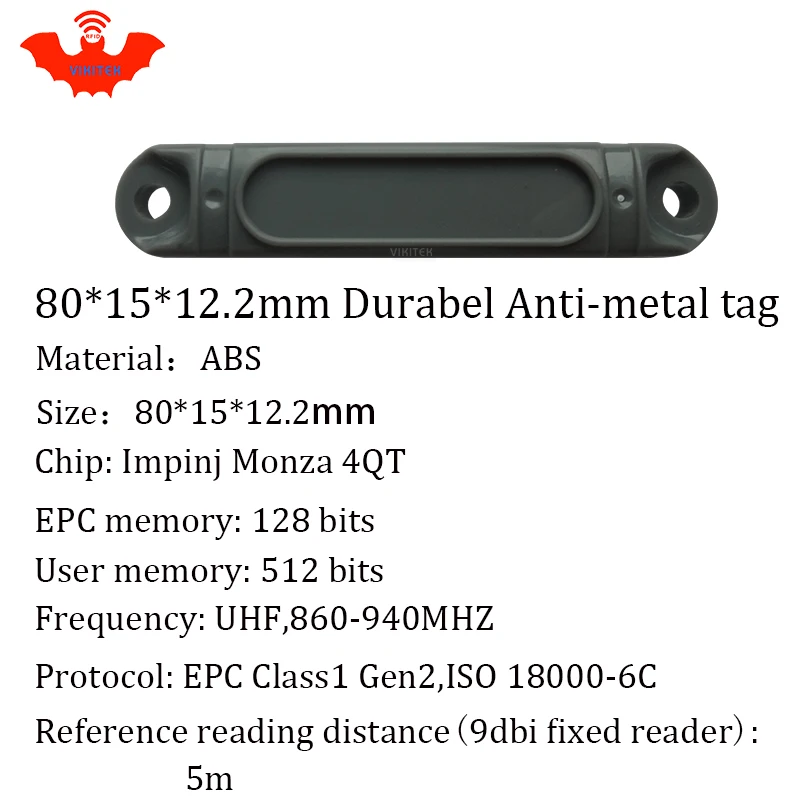 UHF RFID Метка 915 МГц 868 Impinj Monza4QT EPC 5 шт. Бесплатная доставка Прочный ABS металлический