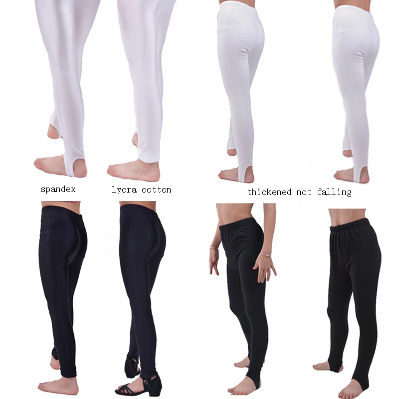 

Ensnovo Adult Girls Spandex Nylon Stirrup Leggings Ballet Dance for Gymnastic Thick Velvet Leggings