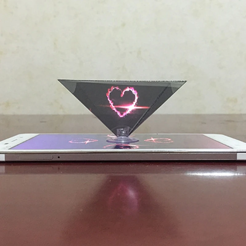 3D голографические витрины, проектор, голограмма для мобильного смартфона, корпоративный продукт, мультяшное взаимодействие - изображение