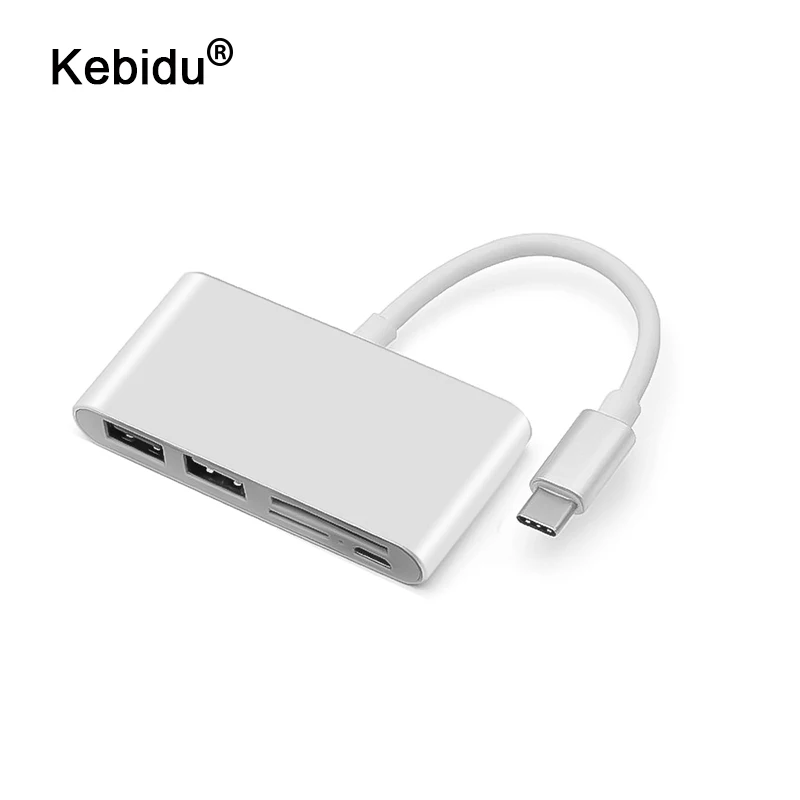 USB C концентратор kebidu 5 в 1 устройство для чтения карт SD/TF OTG 3 высокоскоростной
