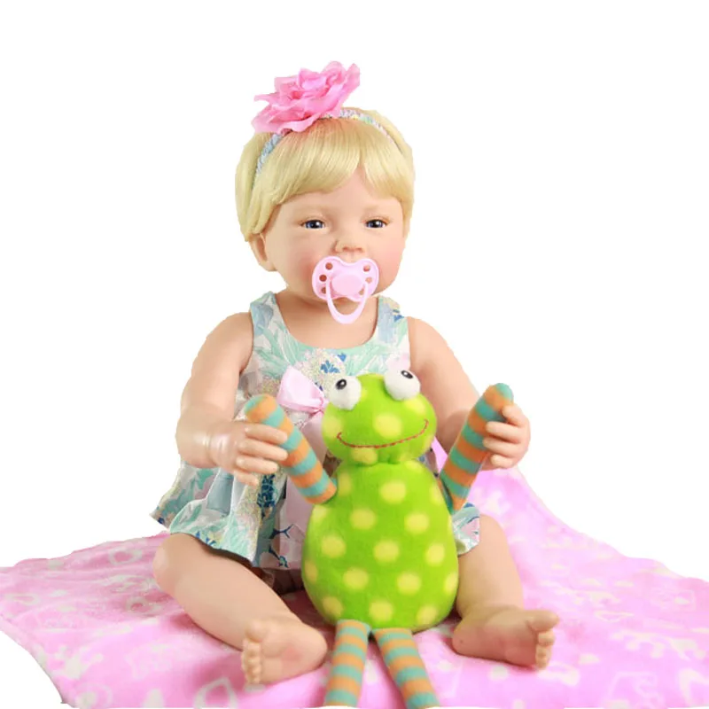 55 см полный корпус силиконовый реборн девочка куклы 22 дюймов новорожденных кукла