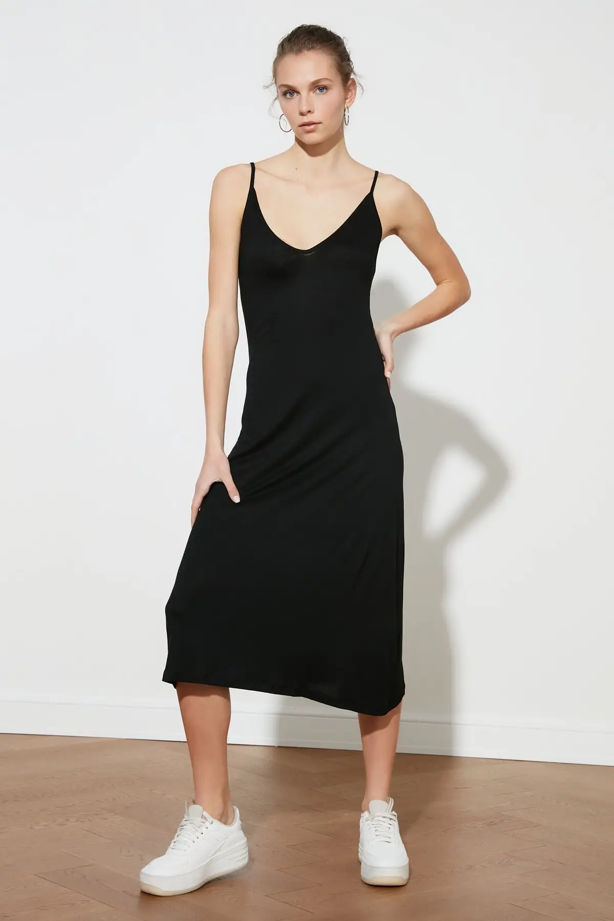 Черное Трикотажное Платье TWOSS19VG0313 | Женская одежда