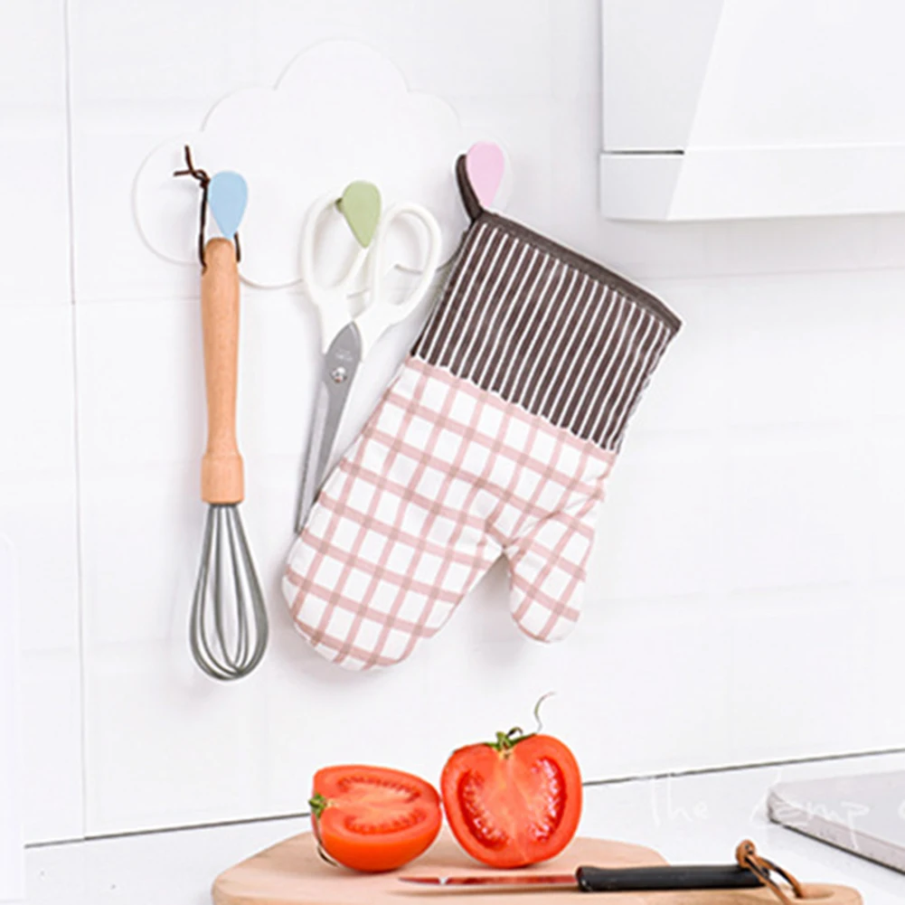 

Three-Link Hook Door-To-Door Cupboard Bathroom Nail-Free Hook Cloud Plastic Seamless Hook Picture Color Cloud Hook