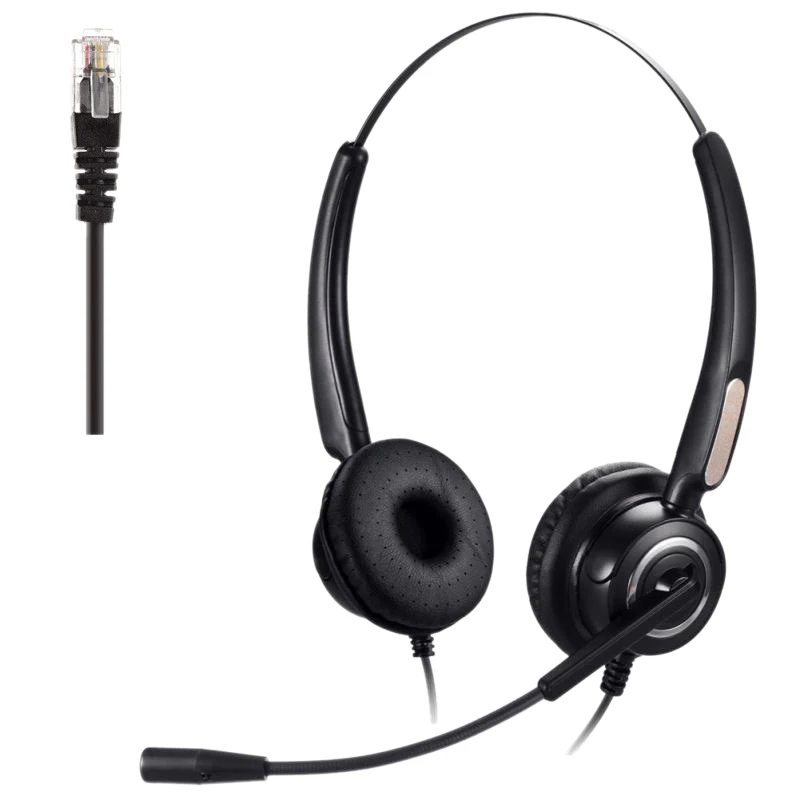 4-Pin RJ9 Call Center Office Noise Cancelling Corded Headset Headphone With Microphone | Электроника