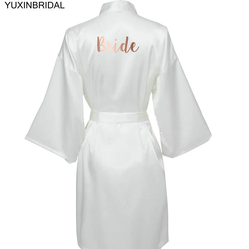 YUXINBRIDAL зеленый атласный шелковый халат невесты Свадебный халат невесты Халаты невесты халаты