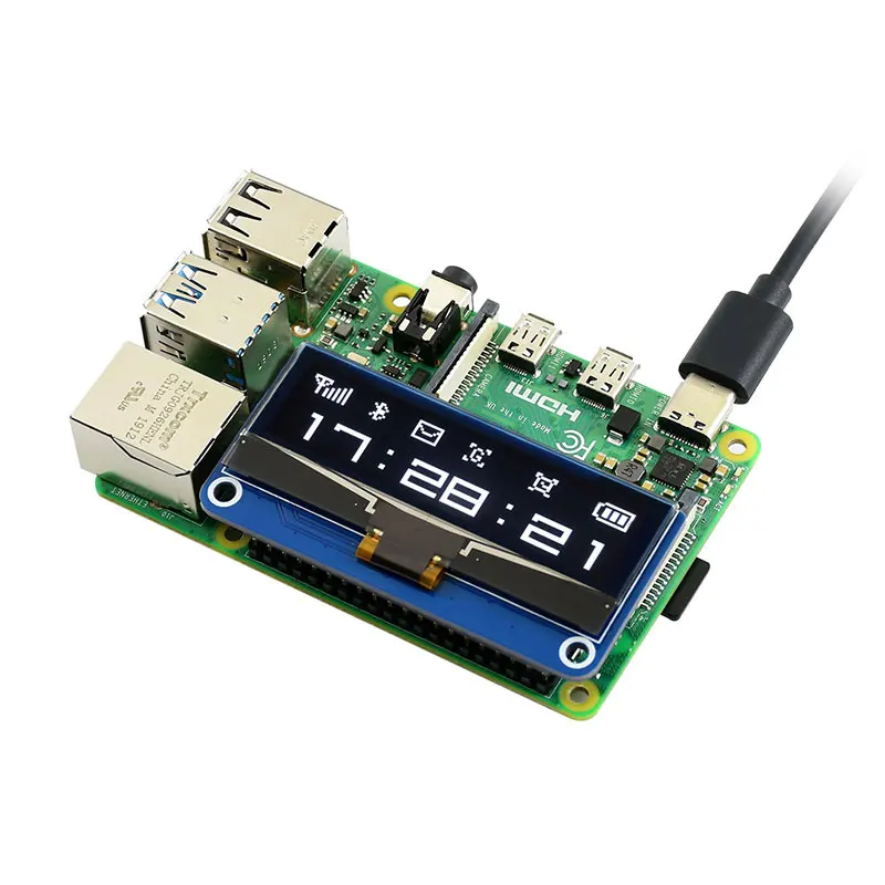 Плата расширения Raspberry Pi 4 B с OLED-дисплеем 2 23 дюйма поддержкой SPI / I2C Jetson Nano/Raspberry pi