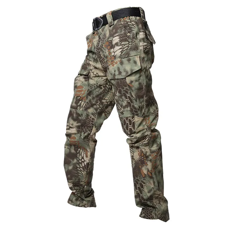 

Men's Tactical Pants Military SWAT Combat Ripstop Waterproof Clothing Hiking Camouflage Casual Cargo Trousers Multi Pockets