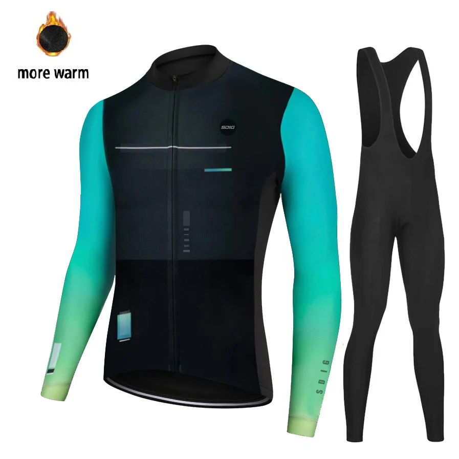 2022 New Spain Winter Thermal Fleece Jacket Cycling Jersey Long Sleeve Ropa Ciclismo Hombre Bicycle Wear Bike Clothing Maillot | Спорт и