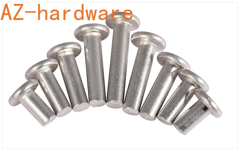 С плоской головкой с заклепкой из алюминия и металлическими заклепками ручные