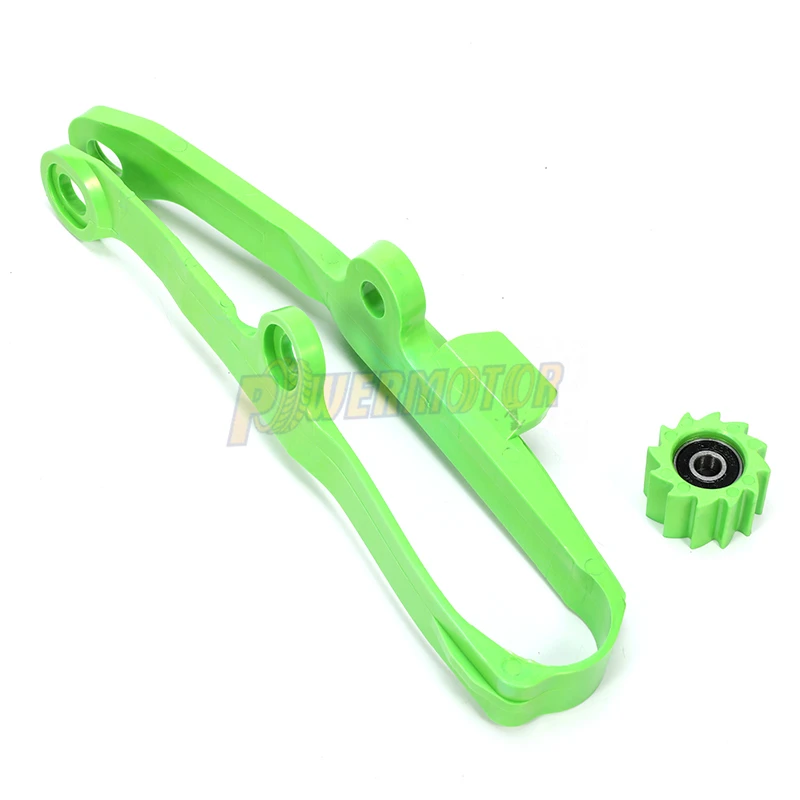 Зеленая направляющая для слайдера цепи мотоцикла маятниковый ролик KAWASAKI KXF250 KXF450