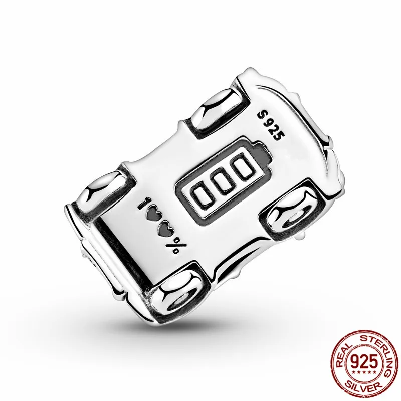 

925 Sterling Silver Electric Car Charm Fit Original 3mm Bracelet&Bangle For Women Birthday Fashion Jewelry Gift 2021 New