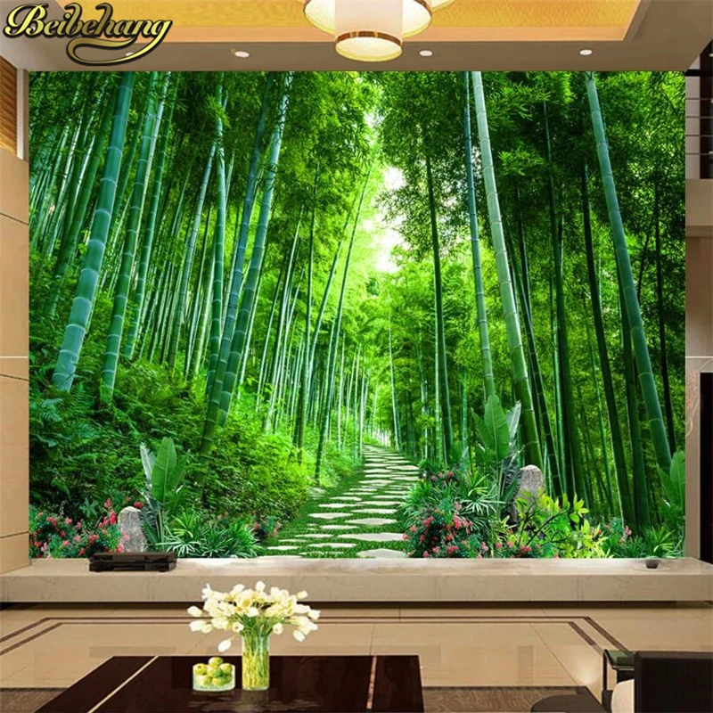 Обои beibehang с изображением бамбукового леса и весны фон для телевизора