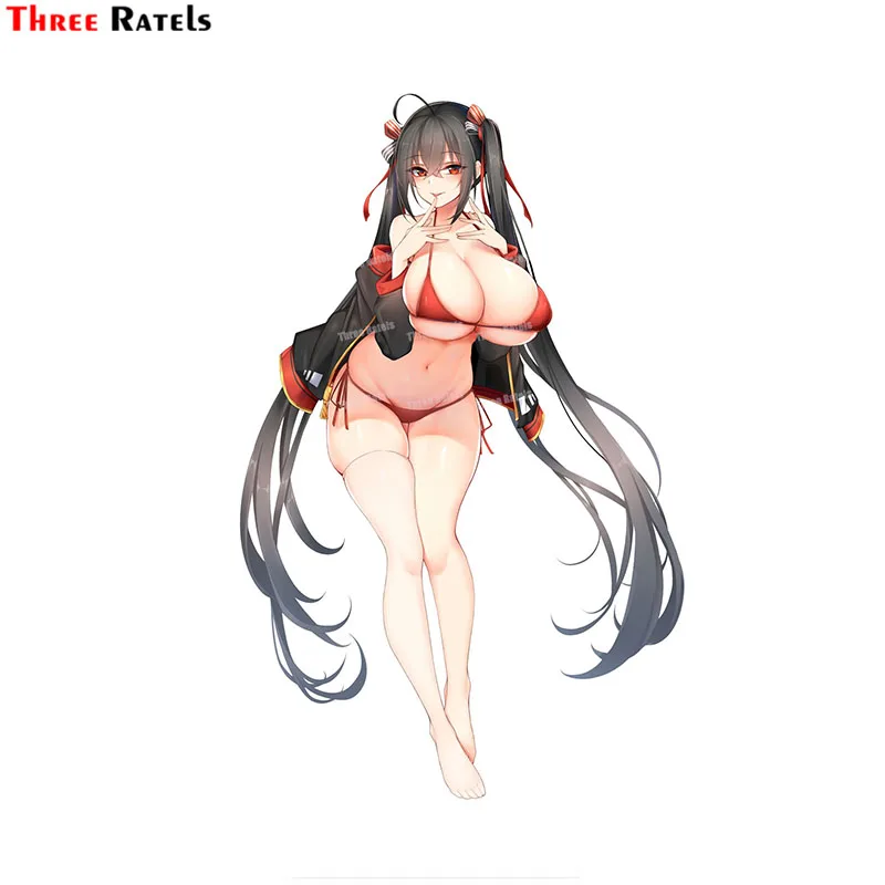 

Three Ratels A25 Sexy Gir Sticker For Azur Lane Bikini Breast Hold Chixiao Open Shirt Sawimsuits Taihou Vinyl School Gifts Decal