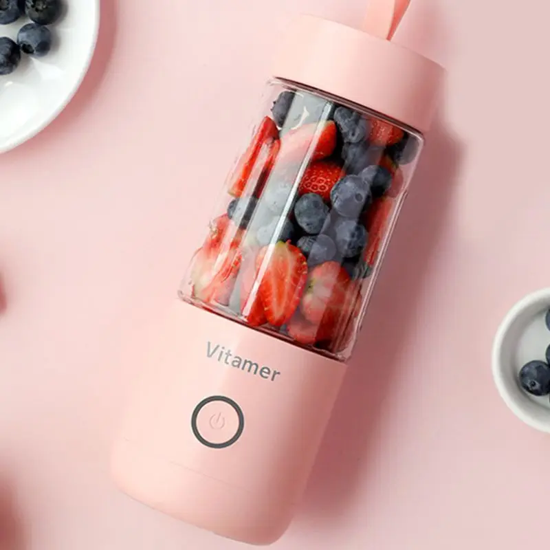 

Portable Personal Size Blender Cordless Smoothie Mini Juicer Cup USB Fruit Juicer Mixer for Home Office Travel