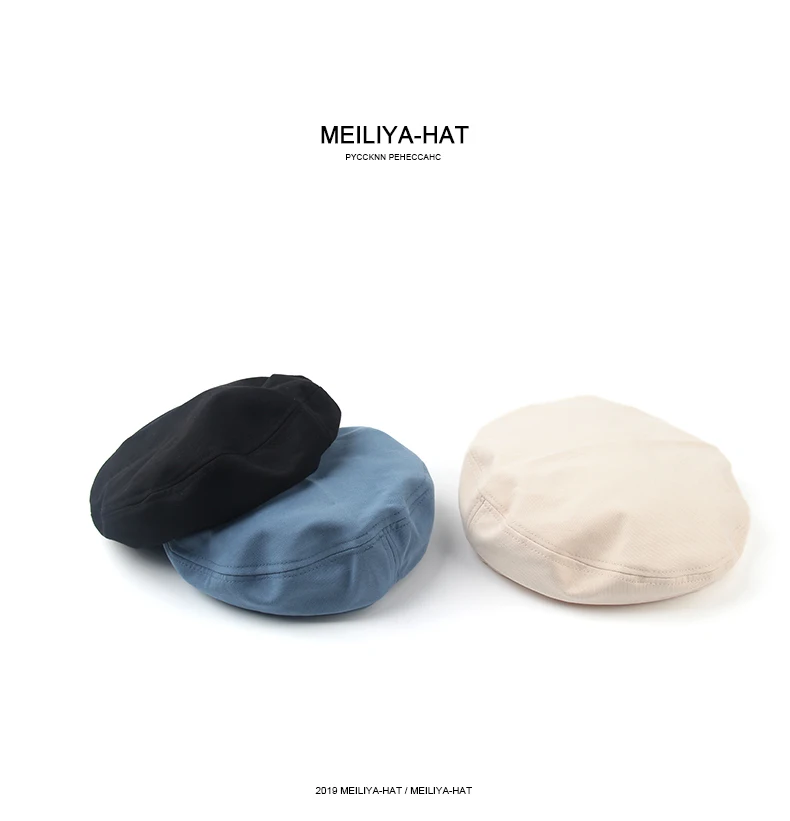 

Beret female Japanese thin style summer breathable retro British painter hat black fashion INS octagonal hat tide ladies hats