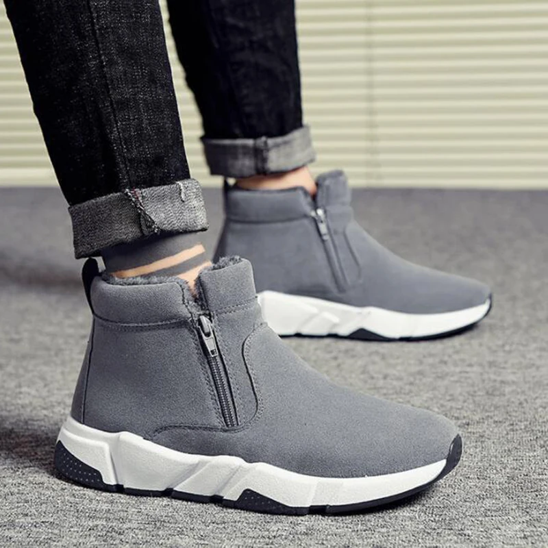 THEAGRANT 2021 Winter Men Snow Boots Platform Fashion Sneakers Male Casual Shoes Ankle Fur MBS3014 | Обувь