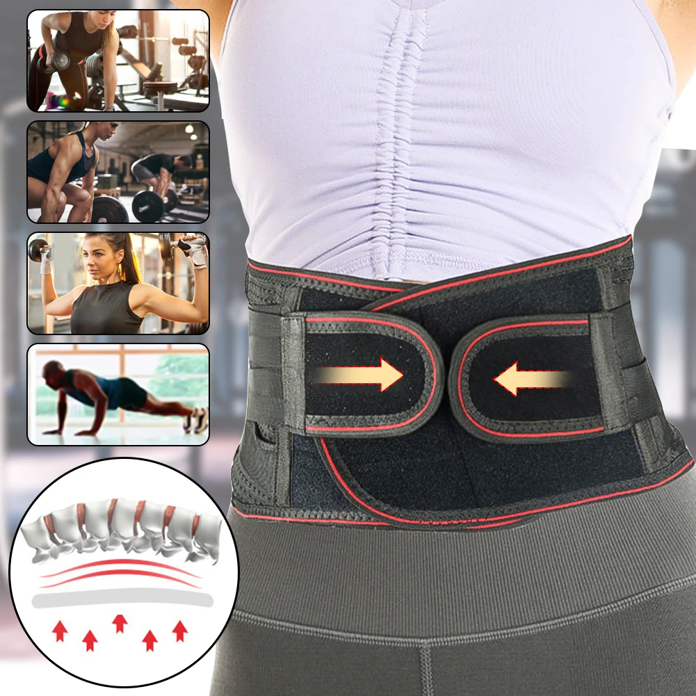 

Sports Fitness Press Weightlifting Squat Waist Belt Waist Fixed Spring Support Belt Sedentary Office Belt
