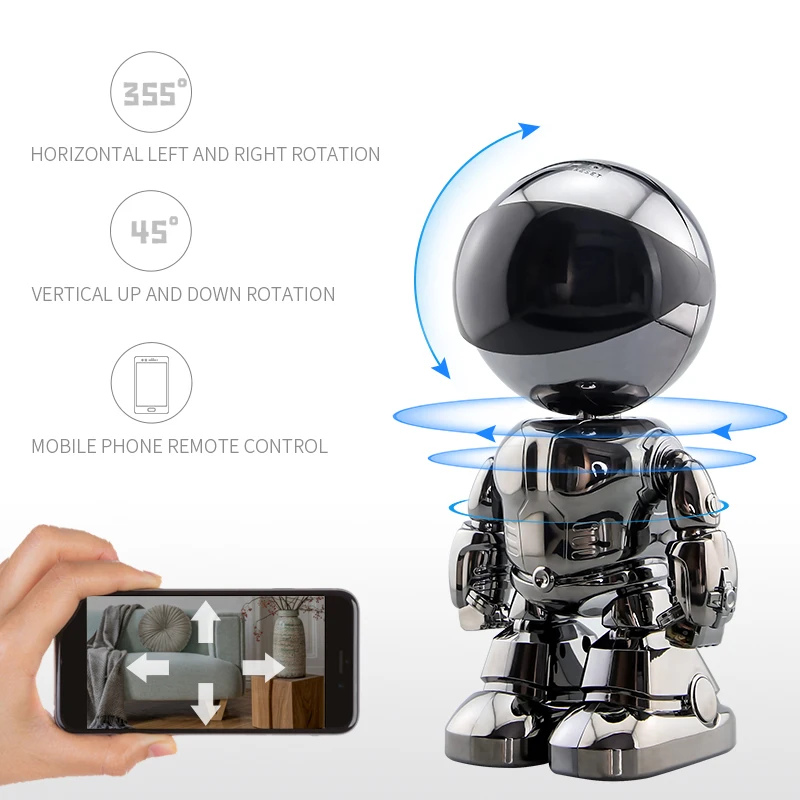 IP-камера для домашней безопасности 1080P Wi-Fi с функцией поворота и наклона