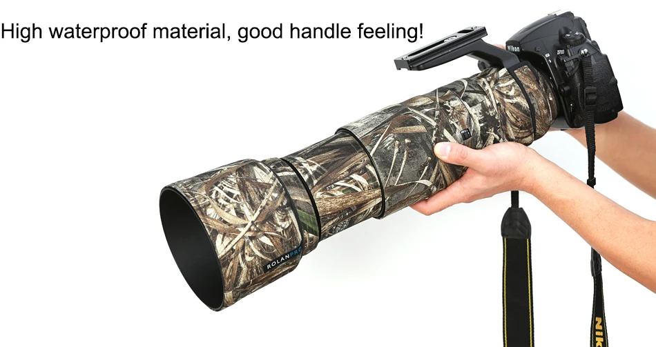 Женская камуфляжная дождевая Крышка для объектива Nikon линзы ROLANPRO 200 500 мм f/5.6E ED VR