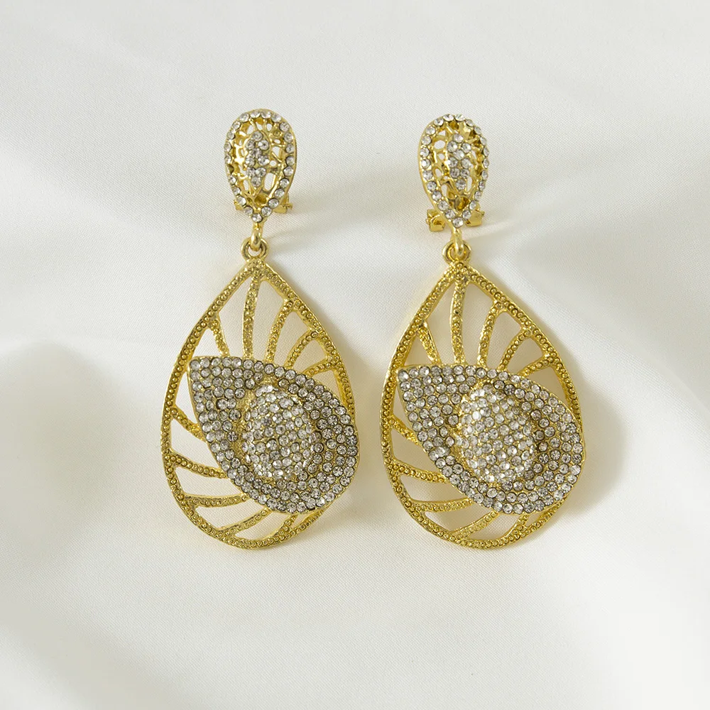 Модные висячие серьги золотого и серебряного цвета свадебные вечерние ювелирные