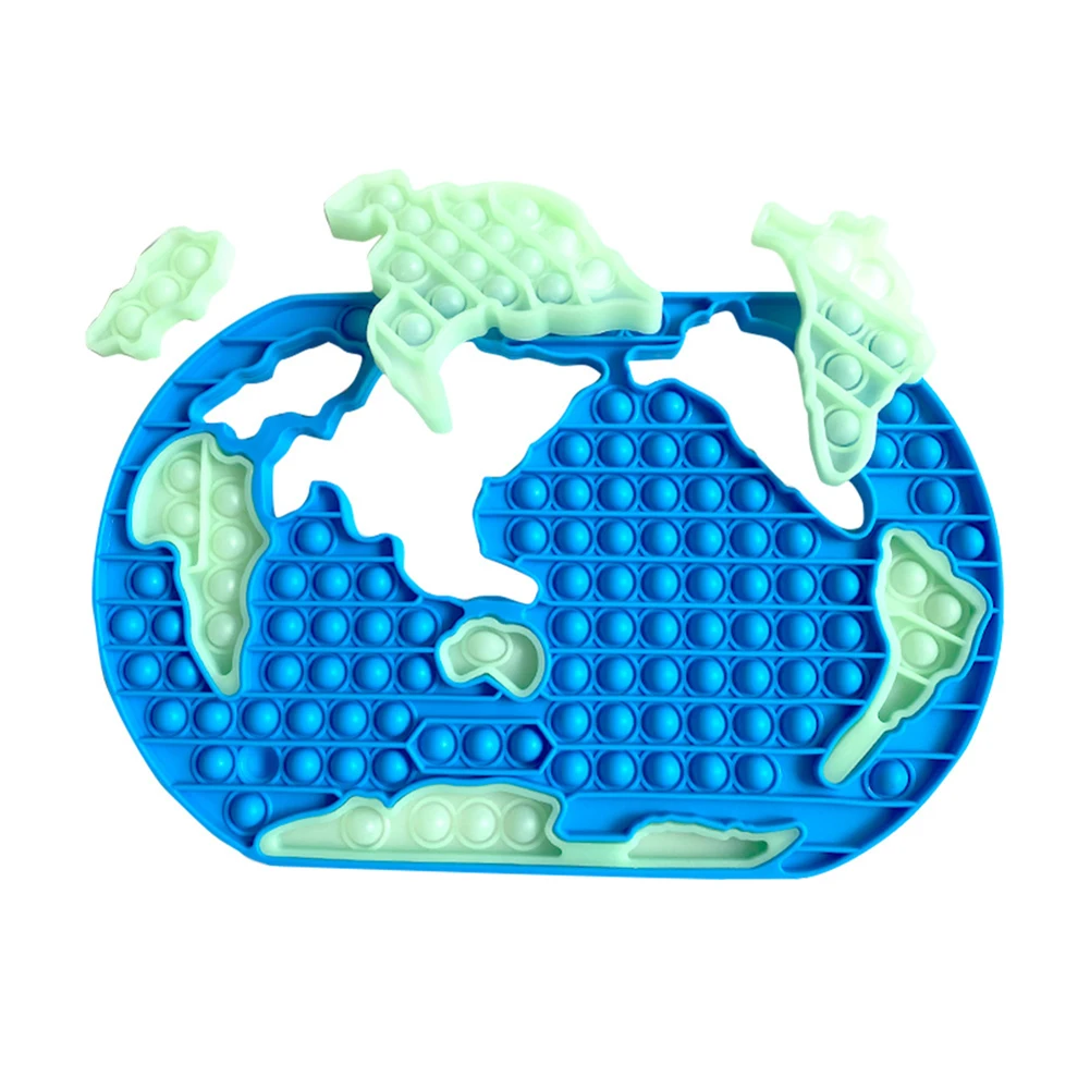 

Silicone World Map Push Bubble Simpl Dimmer Antistress Toys For Children Sensory Game Anti-Stress Toy For Adult Kids Gift 1pc