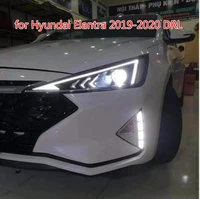 drl for hyundai elantra 2019 2020 avante led daytime running lights daylight fog lamp with with yellow turn signal style relay