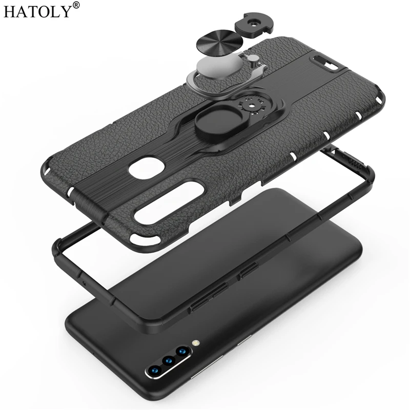 For Cover Samsung Galaxy A20 Case PC &amp Silicone Back Ring Holder Phone Bumper Fundas | Мобильные телефоны и аксессуары