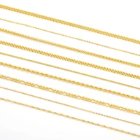 wholesale punk stainless steel necklace for men women curb cuban link necklaces chain chokers vintage gold tone solid metal