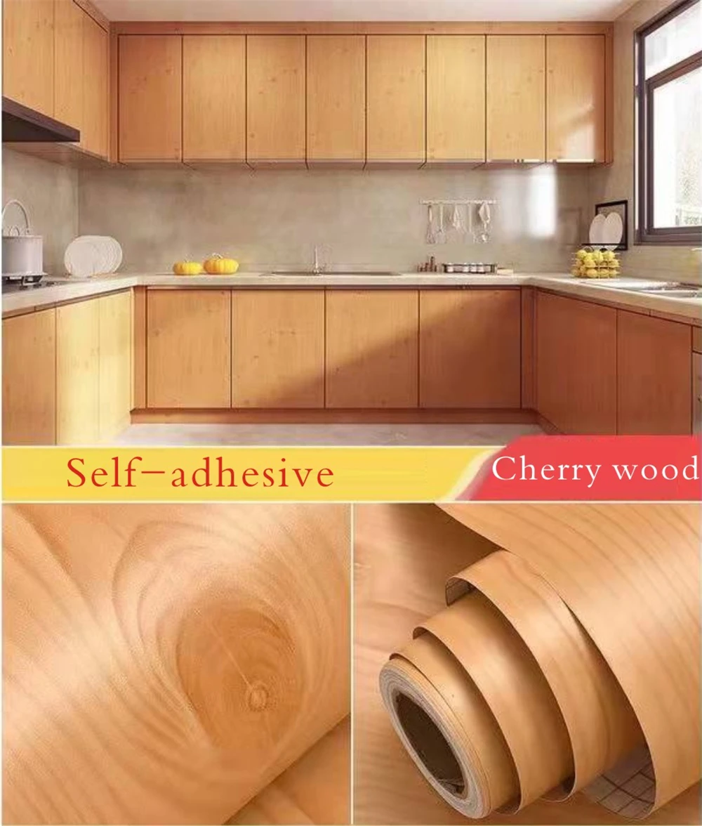 

Водостойкая виниловая настенная бумага, самоклеящиеся настенные бумажные двери, шкаф, мебель для стола, современный декор, настенные Стике...