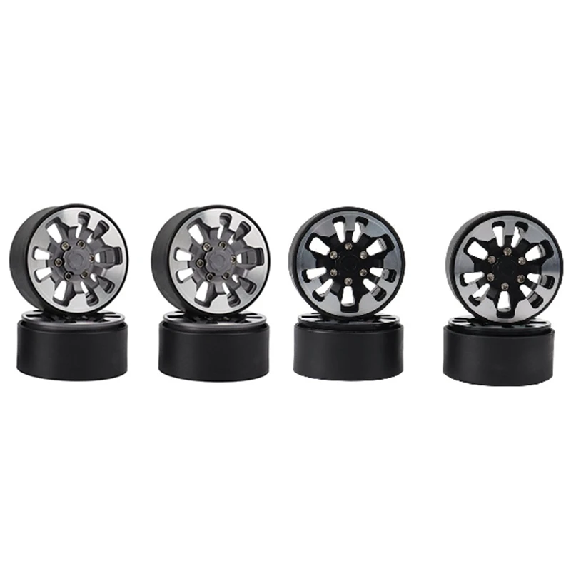 

4PCS Metal 1.9 Beadlock Wheel Rim Hub for 1/10 RC Crawler Car Jeep Wrangler Axial SCX10 90046 Traxxas TRX4 Parts