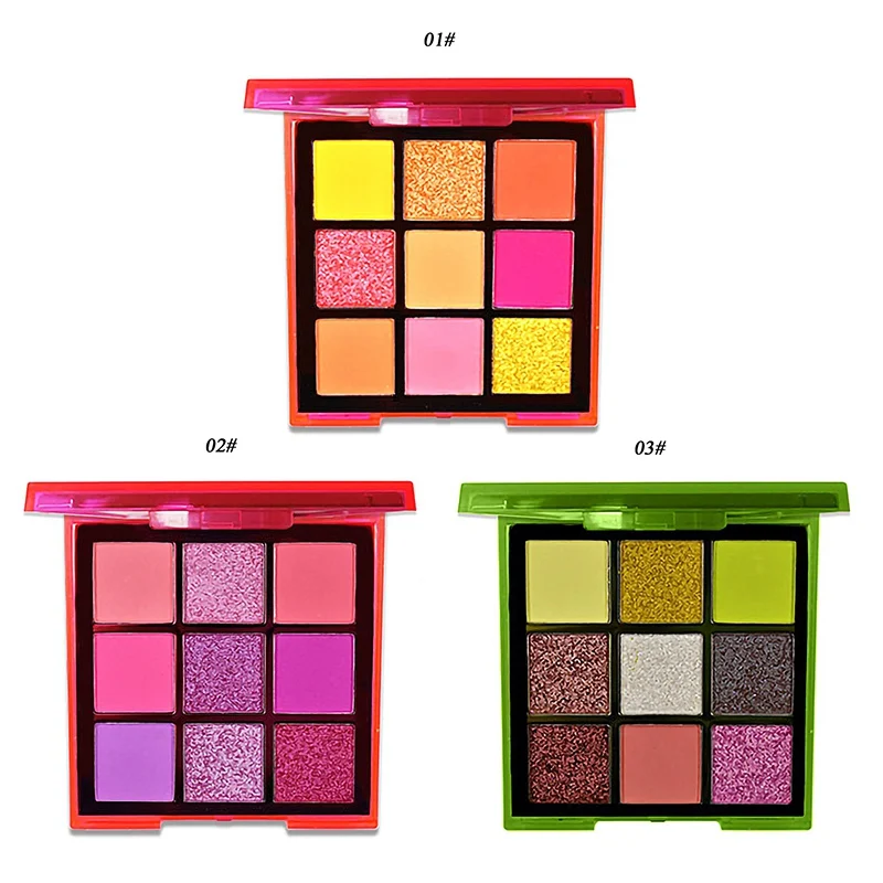 Матовая Мерцающая перламутровая палитра теней для век стойкая водостойкая тени 9