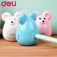 deli cute lovely kawaii mouse pencil sharpener manual stationery creative school supplies for children office school supplies